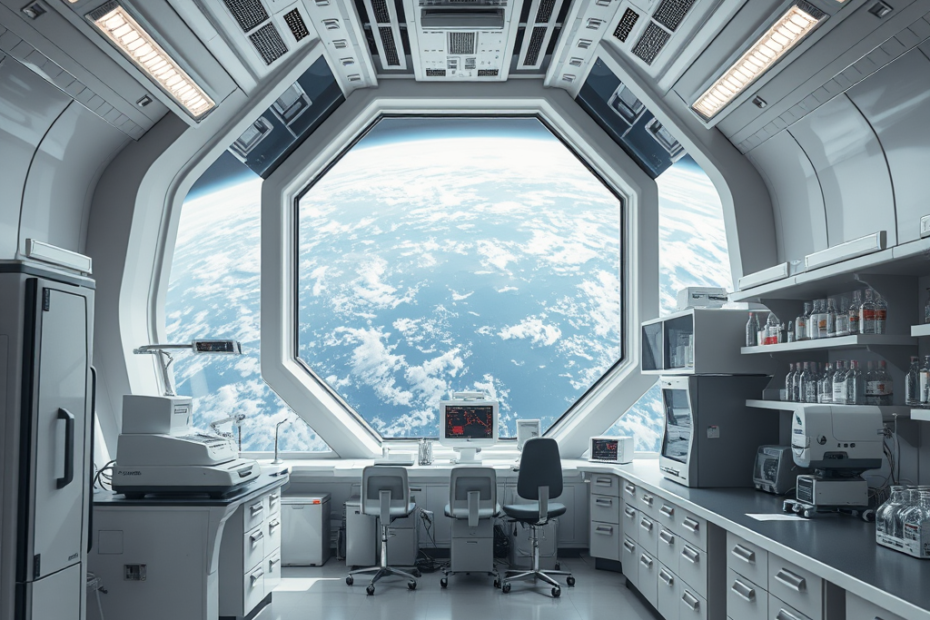 Musk macht's möglich: Life Sciences im All. Credits: LabNews Media LLC