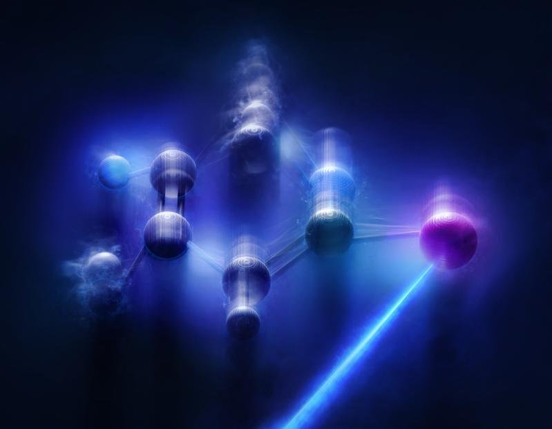 Visualisierung kollektiver Quantenfluktuationen eines komplexen 2-Iodopyridin-Moleküls | Quelle: Tobias Wüstefeld | Copyright: © European XFEL